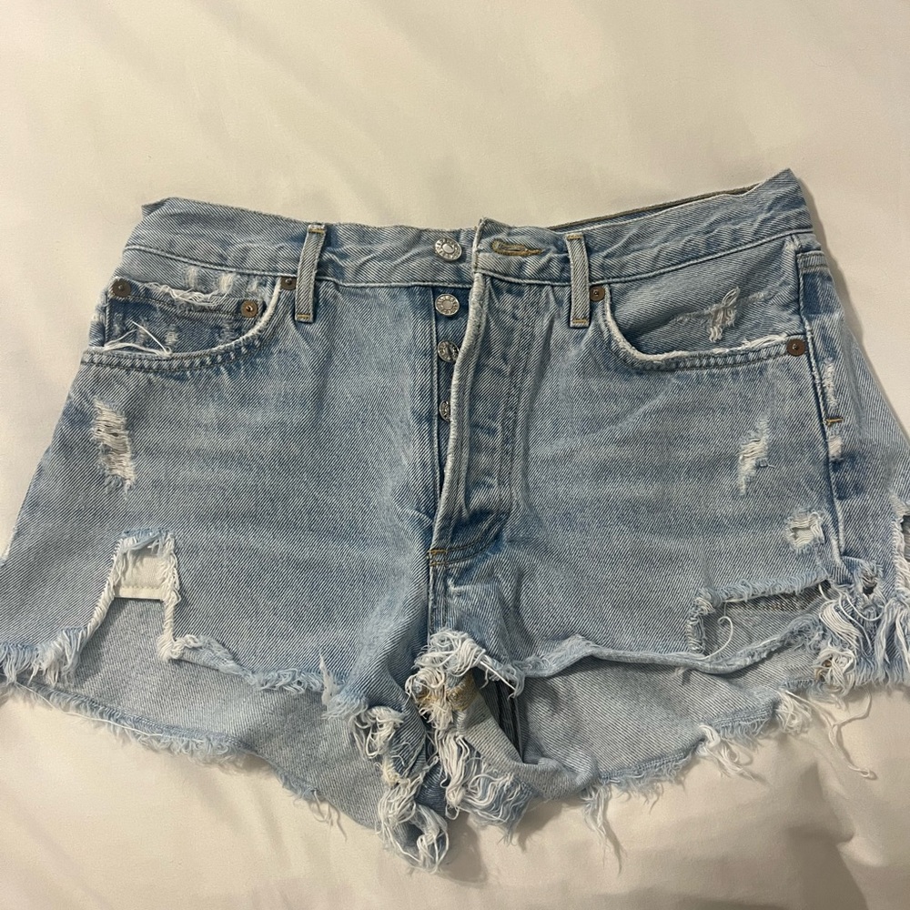 AGOLDE distressed Denim Women Shorts